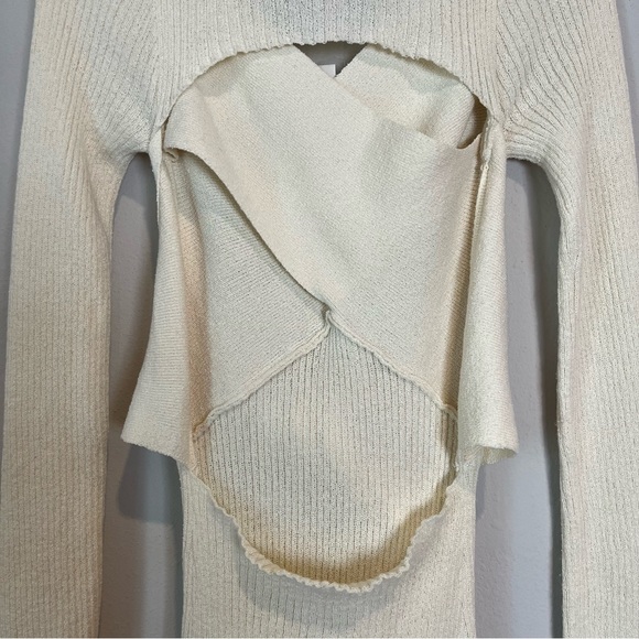 NWT The Line by K Kane Rib Knit Midi Dress in Ivory Size Small - Picture 7 of 11